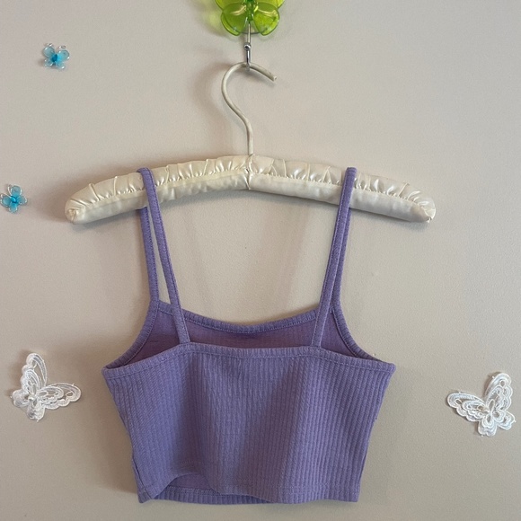 H&M Purple Tight Crop Top - Picture 2 of 2